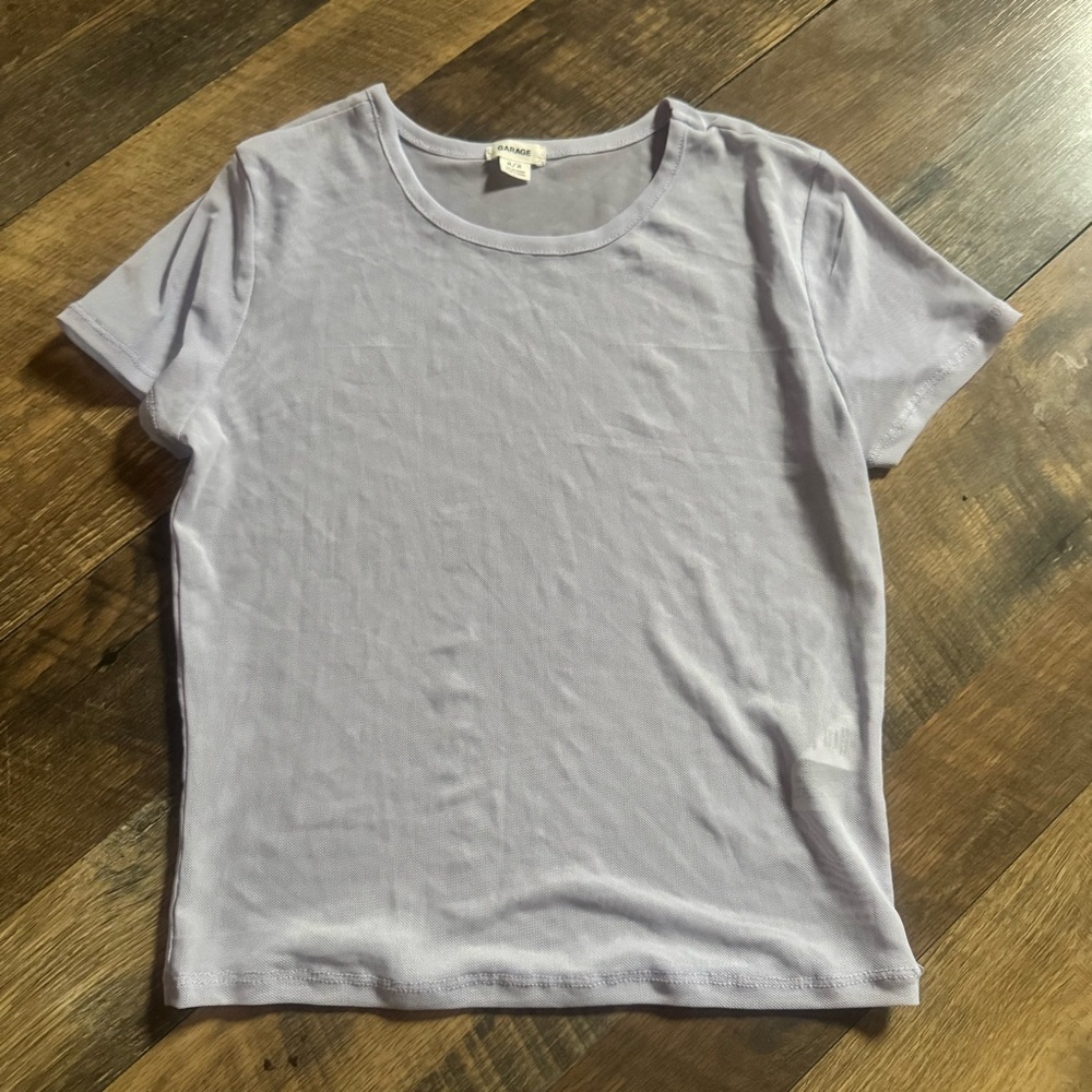 Garage Light Purple Mesh Short Sleeve Baby tee
